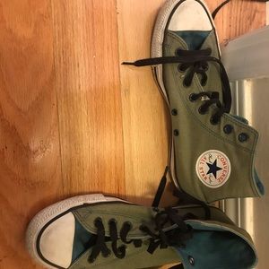 Converse All Star high ankle green/blue Size 8.5/9